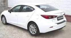 1 179 р. Накладка на задний бампер RA Mazda 3/Axela BM дорестайлинг седан (2013-2016)  с доставкой в г. Екатеринбург. Увеличить фотографию 4