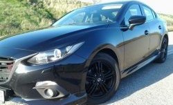 839 р. Реснички на фары M-Techno v2 Mazda 3/Axela BM дорестайлинг седан (2013-2016) (Неокрашенные)  с доставкой в г. Екатеринбург. Увеличить фотографию 3