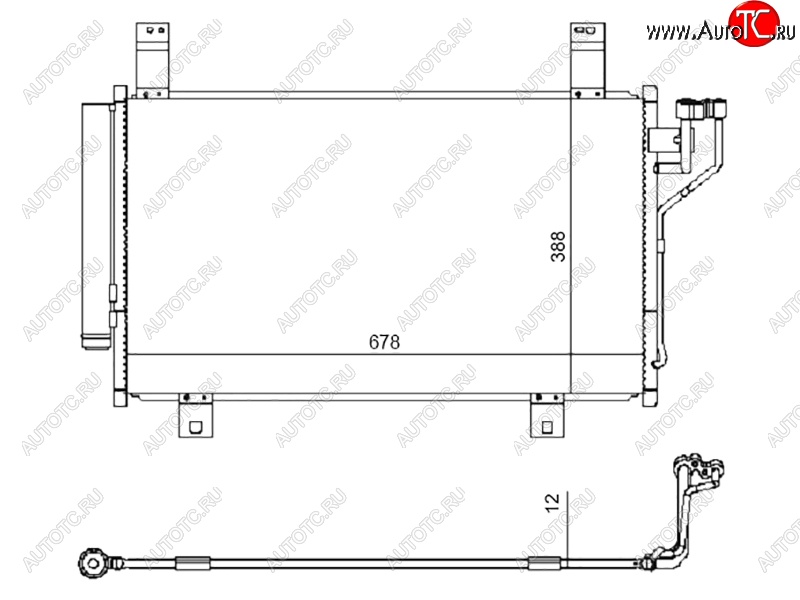 7 749 р. Радиатор кондиционера SAT  Mazda CX-5 ( KE,  KF) (2011-2024) дорестайлинг, рестайлинг  с доставкой в г. Екатеринбург