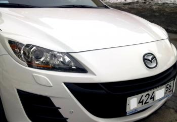 1 859 р. Реснички на фары MV-Tuning  Mazda 3/Axela  BL (2009-2013) дорестайлинг седан, дорестайлинг, хэтчбэк 5 дв., рестайлинг седан, рестайлинг, хэтчбэк (Неокрашенные)  с доставкой в г. Екатеринбург. Увеличить фотографию 4