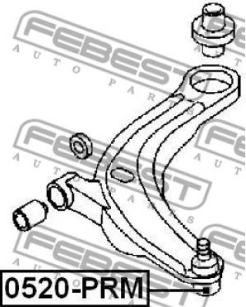 659 р. Шаровая опора Febest (левая/правая) Mazda 323/Familia седан BJ дорестайлинг (1998-2000)  с доставкой в г. Екатеринбург. Увеличить фотографию 2