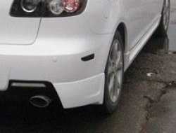 3 199 р. Клыки на задний бампер Style Mazda 3/Axela BK дорестайлинг, хэтчбэк (2003-2006) (Неокрашенная)  с доставкой в г. Екатеринбург. Увеличить фотографию 3