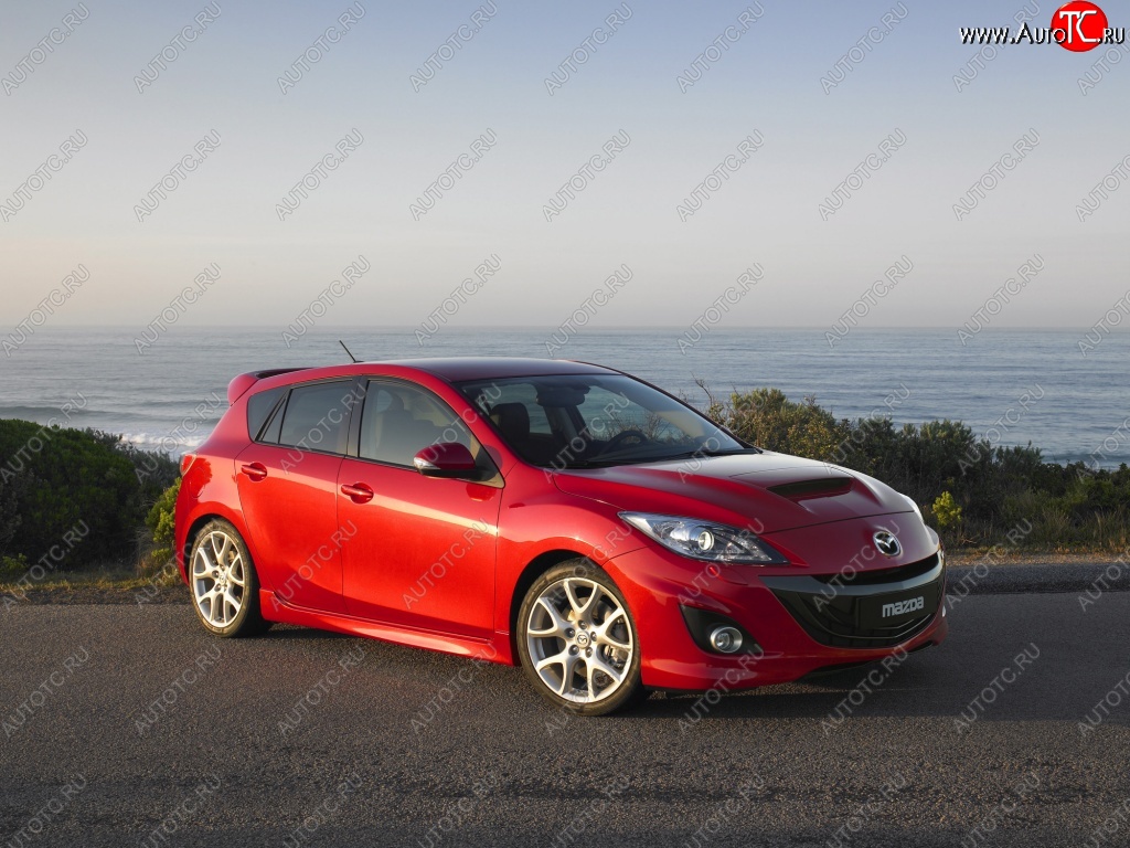 4 899 р. Пороги накладки KNIGHT SPORTS Mazda 3/Axela BL дорестайлинг, хэтчбэк 5 дв. (2009-2011) (Неокрашенные)  с доставкой в г. Екатеринбург