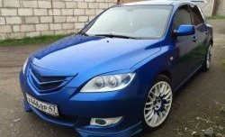 689 р. Реснички на фары Лодочки Mazda 3/Axela BK дорестайлинг, хэтчбэк (2003-2006) (Неокрашенные)  с доставкой в г. Екатеринбург. Увеличить фотографию 4