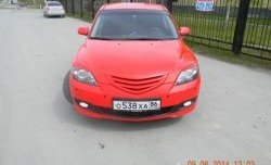 689 р. Реснички на фары Лодочки Mazda 3/Axela BK дорестайлинг, хэтчбэк (2003-2006) (Неокрашенные)  с доставкой в г. Екатеринбург. Увеличить фотографию 5