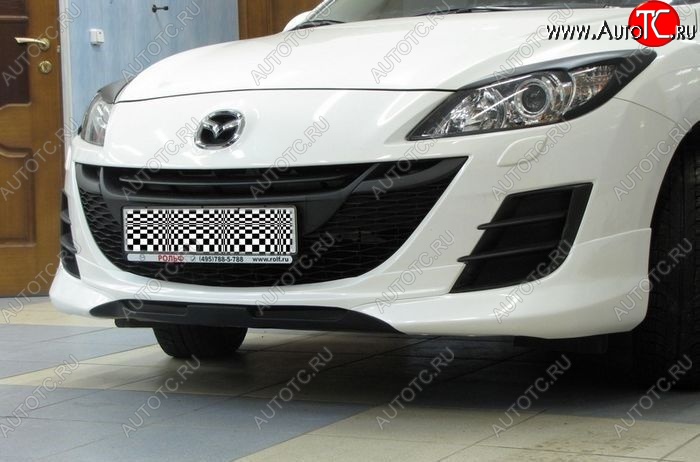 1 049 р. Реснички на фары LENZDESIGN Mazda 3/Axela BL дорестайлинг седан (2009-2011) (Неокрашенные)  с доставкой в г. Екатеринбург