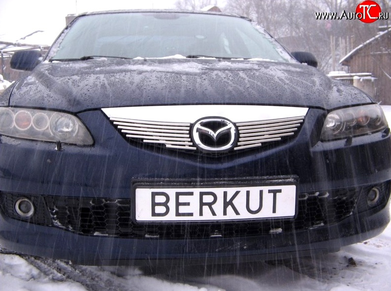 4 999 р. Декоративная вставка решетки радиатора Berkut Mazda 6 GG седан дорестайлинг (2002-2005)  с доставкой в г. Екатеринбург