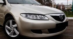 519 р. Реснички RA на фары Mazda 6 GG, GY универсал дорестайлинг (2002-2005) (Неокрашенные)  с доставкой в г. Екатеринбург. Увеличить фотографию 2