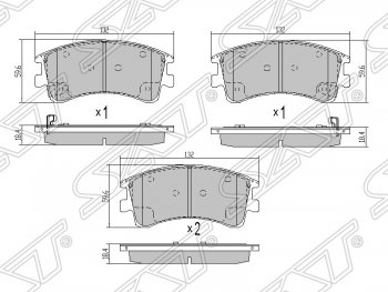 1 499 р. Колодки тормозные SAT (передние)  Mazda 6 ( GG,  GG, GY) - Atenza  GG  с доставкой в г. Екатеринбург. Увеличить фотографию 1