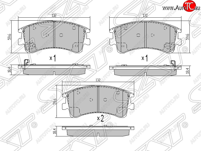 1 499 р. Колодки тормозные SAT (передние)  Mazda 6 ( GG,  GG, GY) - Atenza  GG  с доставкой в г. Екатеринбург