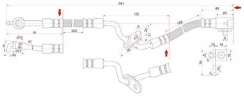 Тормозной шланг SAT (левый)  6 ( GG,  GG, GY), Atenza  GG