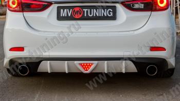 2 499 р. Стоп сигнал LED F1  Mazda 6  GJ (2012-2018) дорестайлинг седан, 1-ый рестайлинг седан (Красный)  с доставкой в г. Екатеринбург. Увеличить фотографию 2