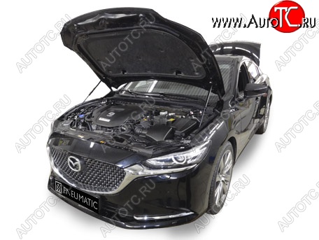 3 899 р. Упоры капота Pomogator Mazda 6 GJ 2-ой рестайлинг седан (2018-2024)  с доставкой в г. Екатеринбург