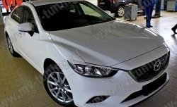 1 299 р. Реснички на фары Sport V2  Mazda 6  GJ (2012-2015) дорестайлинг седан (Неокрашенные)  с доставкой в г. Екатеринбург. Увеличить фотографию 2