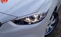 1 299 р. Реснички на фары Sport V2  Mazda 6  GJ (2012-2015) дорестайлинг седан (Неокрашенные)  с доставкой в г. Екатеринбург. Увеличить фотографию 3