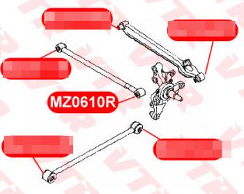 959 р. Сайлентблок поперечной тяги задней подвески VTR (наружный, полиуретан) Mazda 626 GE седан (1991-1997)  с доставкой в г. Екатеринбург. Увеличить фотографию 2