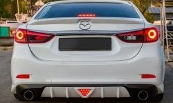 12 699 р. Диффузор заднего бампера Sport v2  Mazda 6  GJ (2012-2018) дорестайлинг седан, 1-ый рестайлинг седан (Неокрашенный)  с доставкой в г. Екатеринбург. Увеличить фотографию 1