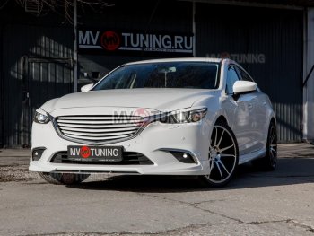 8 999 р. Решетка радиатора MV tuning  Mazda 6  GJ (2015-2018) 1 рестайлинг универсал, 1-ый рестайлинг седан (Неокрашенная)  с доставкой в г. Екатеринбург. Увеличить фотографию 1