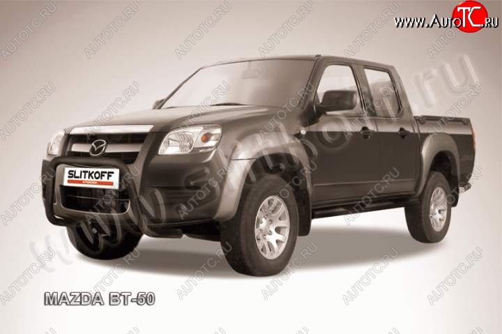 17 549 р. Кенгурятник d57 низкий мини Mazda BT-50 (2006-2011) (Цвет: серебристый)  с доставкой в г. Екатеринбург