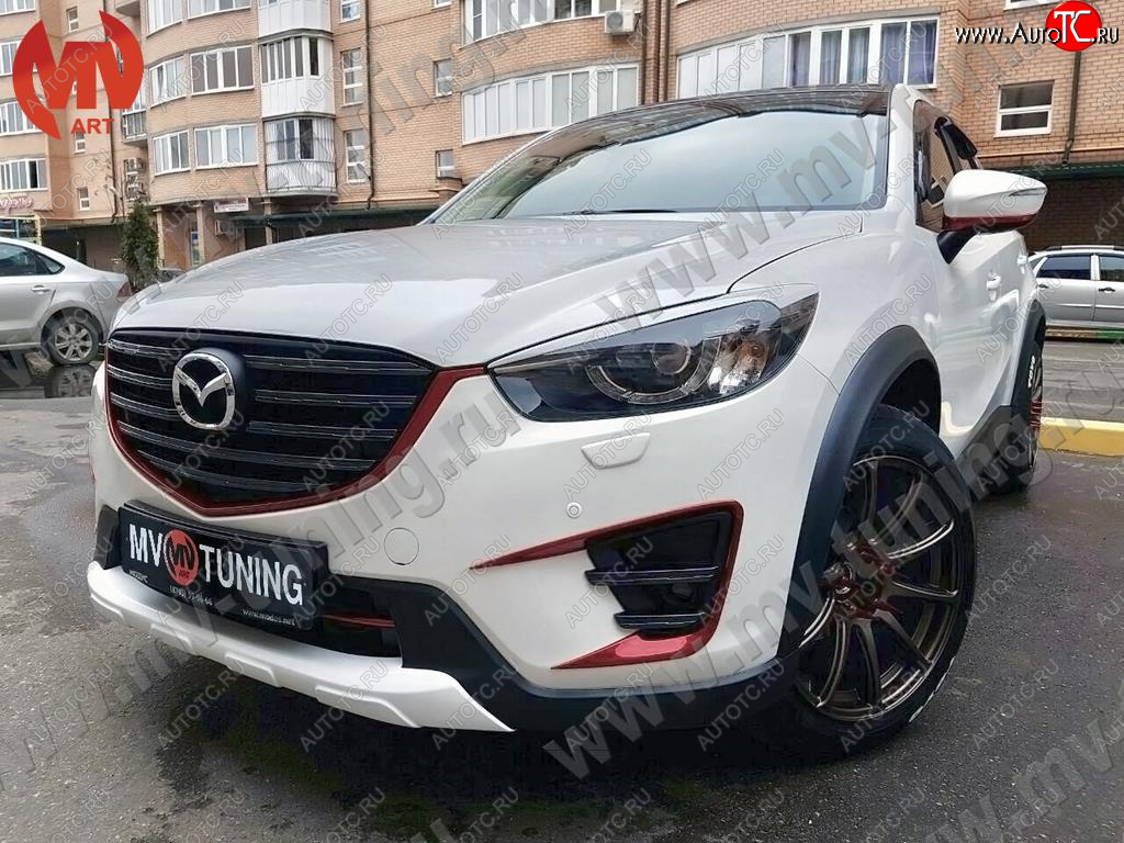 9 199 р. Расширители колесных арок MV-Tuning  Mazda CX-5  KE (2011-2017) дорестайлинг, рестайлинг (Неокрашенный)  с доставкой в г. Екатеринбург