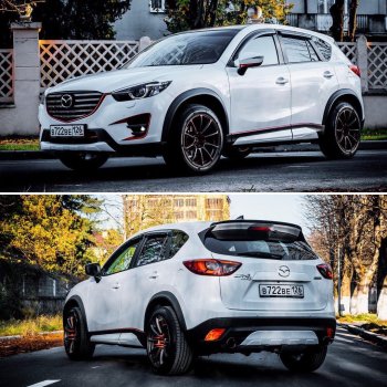 9 199 р. Расширители колесных арок MV-Tuning  Mazda CX-5  KE (2011-2017) дорестайлинг, рестайлинг (Неокрашенный)  с доставкой в г. Екатеринбург. Увеличить фотографию 2