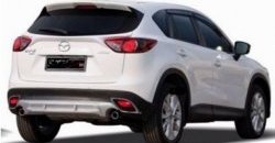 4 149 р. Накладка на задний бампер СТ v2 v2 Mazda CX-5 KE дорестайлинг (2011-2014) (Неокрашенная)  с доставкой в г. Екатеринбург. Увеличить фотографию 2