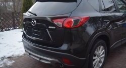 4 149 р. Накладка на задний бампер СТ v2 v2 Mazda CX-5 KE дорестайлинг (2011-2014) (Неокрашенная)  с доставкой в г. Екатеринбург. Увеличить фотографию 8