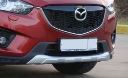 4 649 р. Накладка Sport Line на передний бампер Mazda CX-5 KE дорестайлинг (2011-2014) (Неокрашенная)  с доставкой в г. Екатеринбург. Увеличить фотографию 2