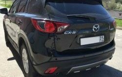 2 749 р. Накладка на задний бампер СТ v2 v2 Mazda CX-5 KE дорестайлинг (2011-2014) (Неокрашенная)  с доставкой в г. Екатеринбург. Увеличить фотографию 2