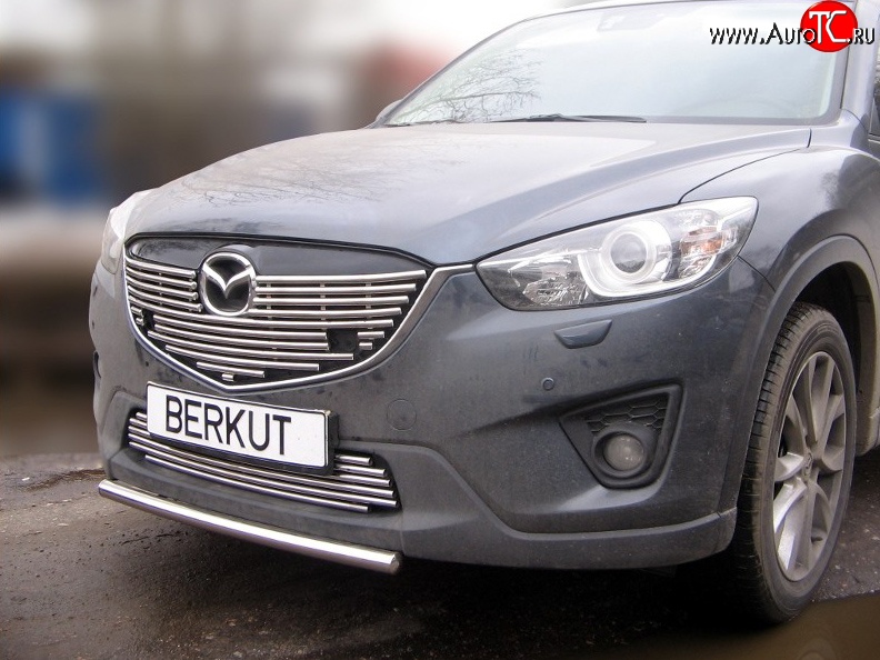 5 199 р. Декоративная вставка воздухозаборника Berkut (d16 мм) Mazda CX-5 KE рестайлинг (2015-2017)  с доставкой в г. Екатеринбург