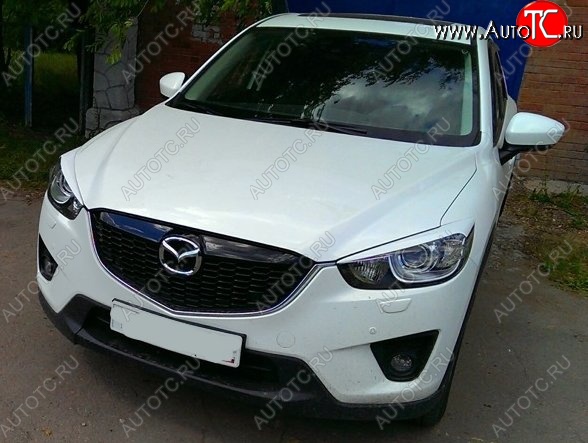 1 399 р. Реснички на фары CT v2 Mazda CX-5 KE дорестайлинг (2011-2014) (Неокрашенные)  с доставкой в г. Екатеринбург