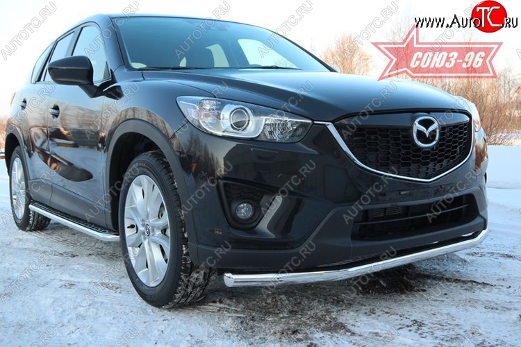 16 424 р. Защита переднего бампера одинарная Souz-96 (d60) Mazda CX-5 KE дорестайлинг (2011-2014)  с доставкой в г. Екатеринбург