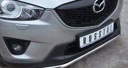 11 449 р. Одинарная защита переднего бампера диаметром 42 мм Russtal Mazda CX-5 KE дорестайлинг (2011-2014)  с доставкой в г. Екатеринбург. Увеличить фотографию 2