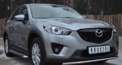 11 449 р. Одинарная защита переднего бампера диаметром 42 мм Russtal Mazda CX-5 KE дорестайлинг (2011-2014)  с доставкой в г. Екатеринбург. Увеличить фотографию 4