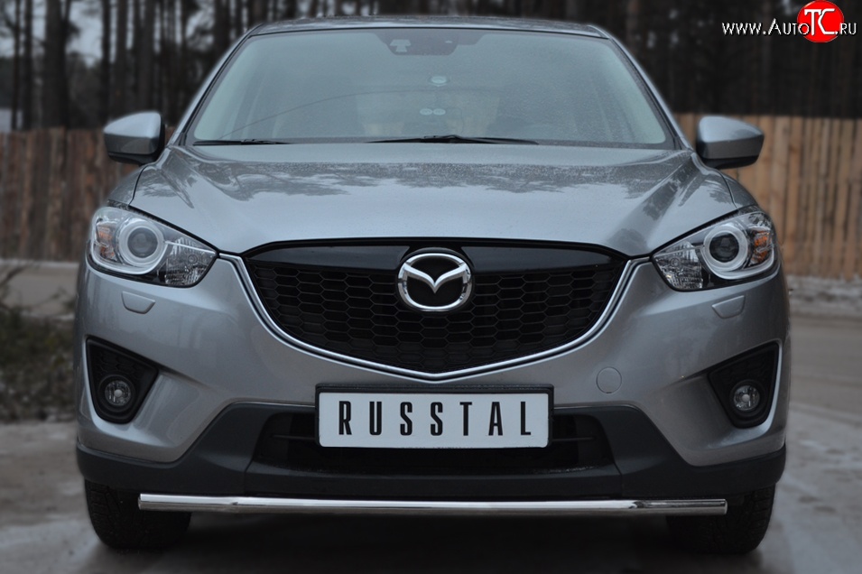 11 449 р. Одинарная защита переднего бампера диаметром 42 мм Russtal Mazda CX-5 KE дорестайлинг (2011-2014)  с доставкой в г. Екатеринбург