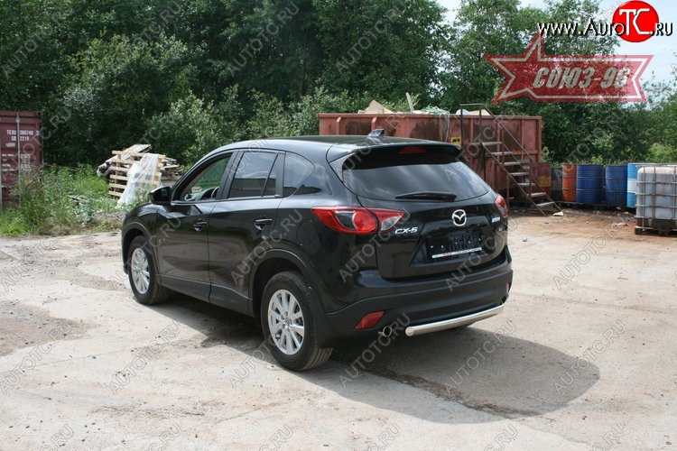 18 359 р. Защита заднего бампера из овальной трубы Souz-96 (d75x42) Mazda CX-5 KE дорестайлинг (2011-2014)  с доставкой в г. Екатеринбург