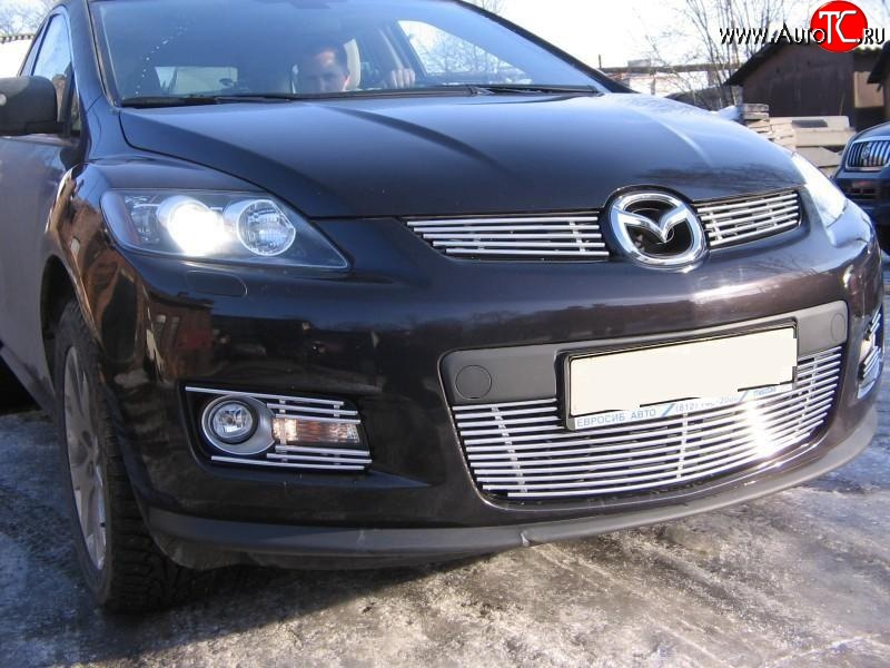 5 399 р. Декоративная вставка решетки радиатора Berkut Mazda CX-7 ER рестайлинг (2010-2012)  с доставкой в г. Екатеринбург