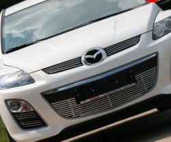 5 849 р. Декоративная вставка воздухозаборника Novline (d10 мм) Mazda CX-7 ER рестайлинг (2010-2012)  с доставкой в г. Екатеринбург. Увеличить фотографию 2