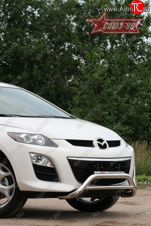 14 039 р. Защита переднего бампера Souz-96 (d60) Mazda CX-7 ER рестайлинг (2010-2012)  с доставкой в г. Екатеринбург