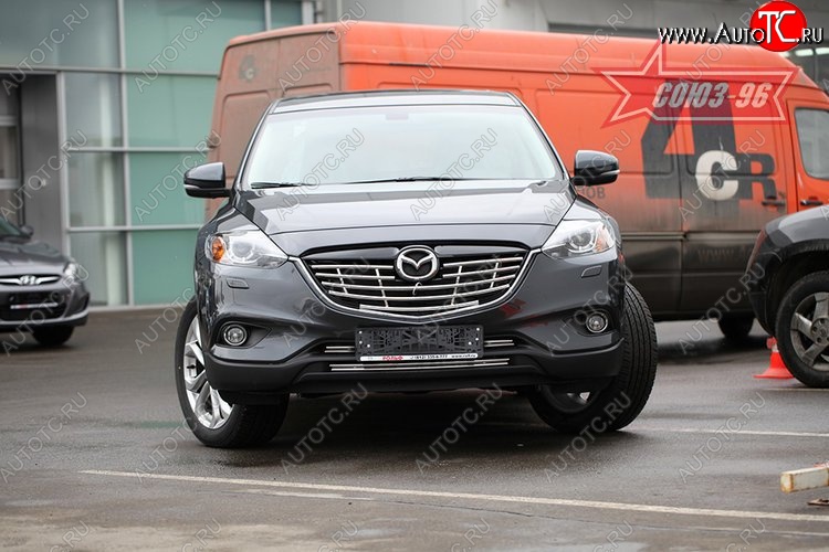 8 819 р. Декоративный элемент решетки радиатора Souz-96 (d16) Mazda CX-9 TB дорестайлинг (2007-2009)  с доставкой в г. Екатеринбург