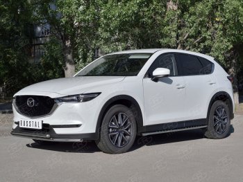 11 999 р. Защита переднего бампера (2 трубыØ42 мм, нержавейка) Russtal Mazda CX-5 KF (2016-2024)  с доставкой в г. Екатеринбург. Увеличить фотографию 2