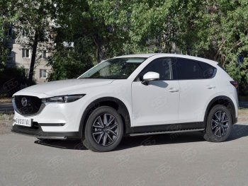 9 899 р. Защита переднего бампера (Ø42 мм, нержавейка) Russtal Mazda CX-5 KF (2016-2024)  с доставкой в г. Екатеринбург. Увеличить фотографию 3