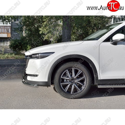 13 999 р. Защита переднего бампера (2 трубыØ63 и 42 мм, нержавейка) Russtal Mazda CX-5 KF (2016-2024)  с доставкой в г. Екатеринбург