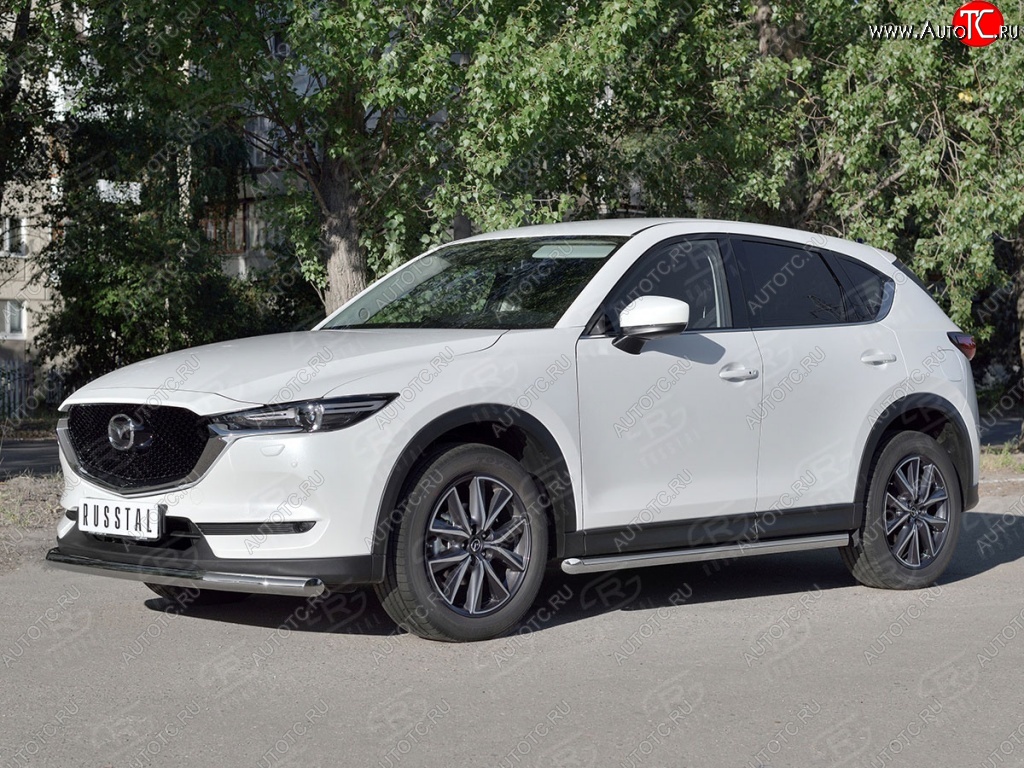 12 499 р. Одинарная защита переднего бампера Russtal диаметром 63 мм Mazda CX-5 KF (2016-2024)  с доставкой в г. Екатеринбург