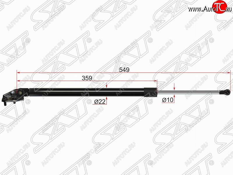 799 р. Левый упор крышки багажника SAT (газовый)  Mazda CX-7  ER (2006-2012) дорестайлинг, рестайлинг  с доставкой в г. Екатеринбург