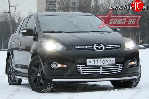 10 664 р. Защита переднего бампера d 42 Mazda CX-7 ER дорестайлинг (2006-2010)  с доставкой в г. Екатеринбург