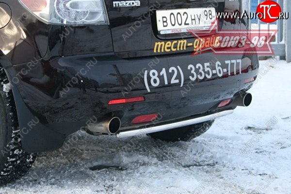 9 314 р. Защита заднего бампера Souz-96 (d42) Mazda CX-7 ER дорестайлинг (2006-2010)  с доставкой в г. Екатеринбург