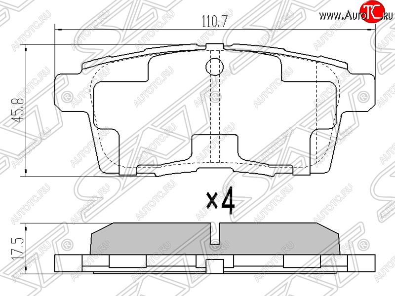 819 р. Колодки тормозные задние SAT  Mazda CX-7  ER - MPV  LY  с доставкой в г. Екатеринбург