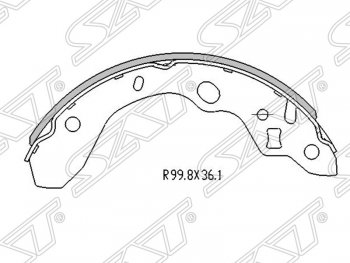 Колодки тормозные задние SAT  Mazda (Мазда) 323/Familia (фамилия)  седан (1998-2000) седан BJ дорестайлинг