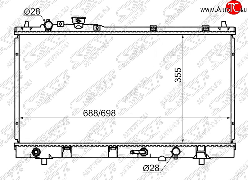 5 599 р. Радиатор двигателя SAT (трубчатый, МКПП/АКПП)  Mazda Premacy (1999-2004)  с доставкой в г. Екатеринбург